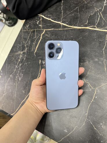 чехол айфон 13 про макс: IPhone 13 Pro Max, Колдонулган, 128 ГБ, Sierra Blue, Коргоочу айнек, Каптама, 80 %