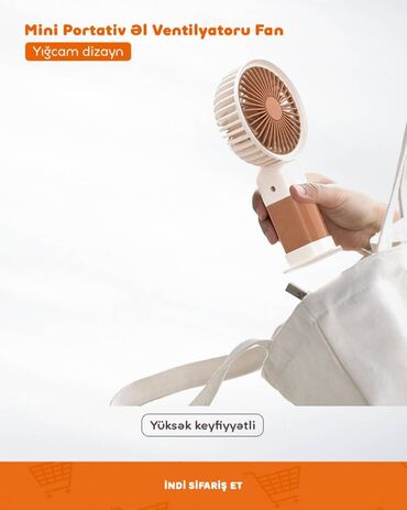 Digər: Mini Portativ Əl Ventilyatorları Fanlar 🔸 Yığcam dizaynlar 🔸 Rəng