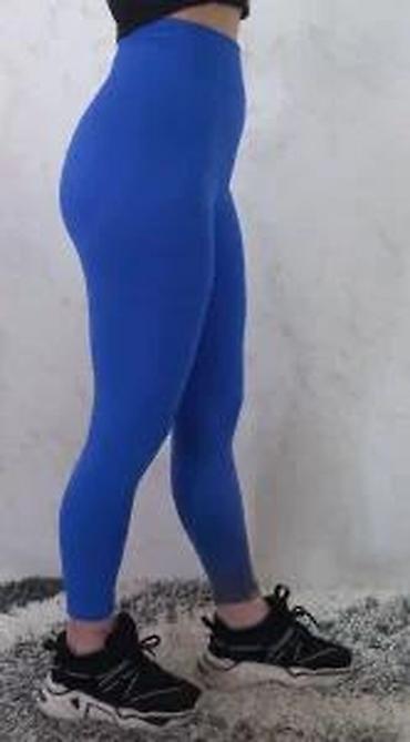 Helanke, biciklistički šortsevi: Ženske sportske helanke – kraljevski plave - Visok struk sa širokim — 15