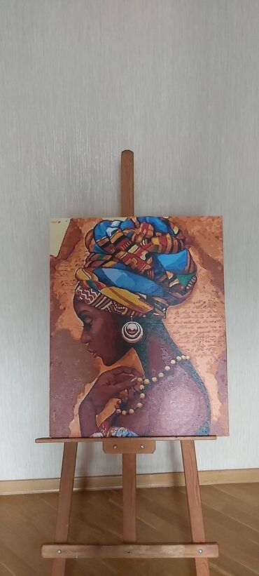 гобеленовые картины: Картины.Холст.Акрил. Негритянка 60×75 -250 ман Подсолнухи с ромашками