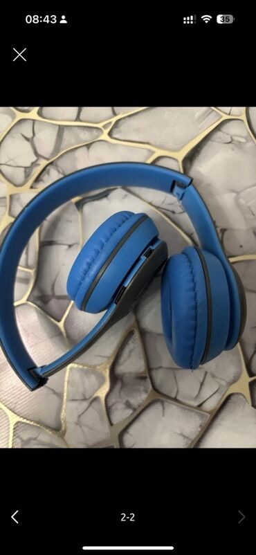 Микрофоны: Новый Беспроводные (Bluetooth) Наушники, цвет - Синий