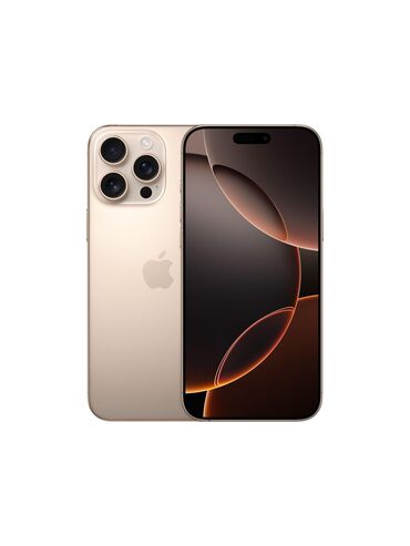 Apple iPhone: IPhone 16 Pro Max, Новый, 256 ГБ, Desert Titanium, Кабель, Коробка, 100 %