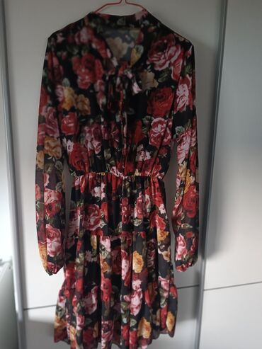 haljina tesini: One size, bоја - Crna, Everyday dress, Dugih rukava