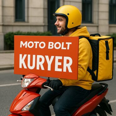 Sürücü-kuryerlər: Moto-kuryer tələb olunur, Həftəlik ödəniş, Təcrübəsiz