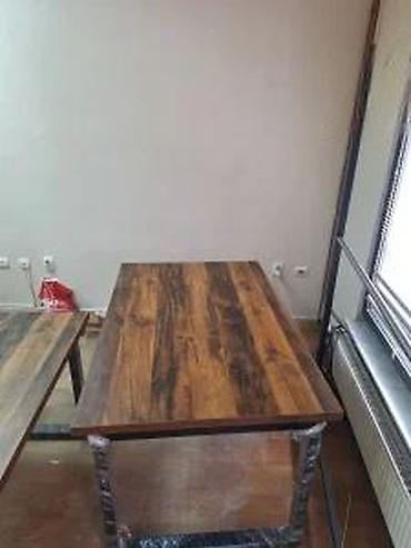 Kancelarijski stolovi: KANCELARIJSKI STO IZRADA PO MERI MODEL TRAPEZ HRAST | Izrada nameštaja — 6