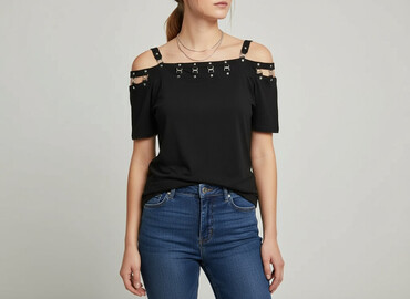 t shirty z piórami: Women`s T-shirt, size M (EU 38)
