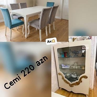 Qorka və masa dəsti – birlikdə - Dəst: yemək masası + 6 ədəd stul +