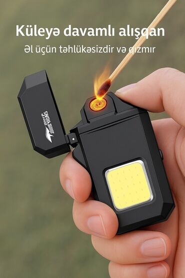 car wash: Qara rəngdə, küləyə davamlı alışqan. USB Type-C vasitəsilə enerji