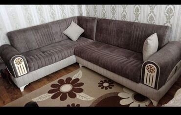 Диваны: Угловой диван, Б/у, Ткань