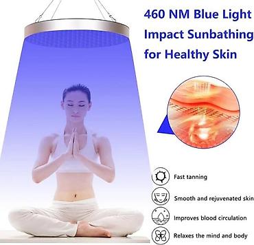 helanke sa kompresijom: LED lampa za plavo svetlo 460 nm – kućna fototerapija i brzo — 1