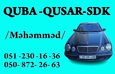 bakı quba: Minik avtomobili, Quba - Qusar — 2