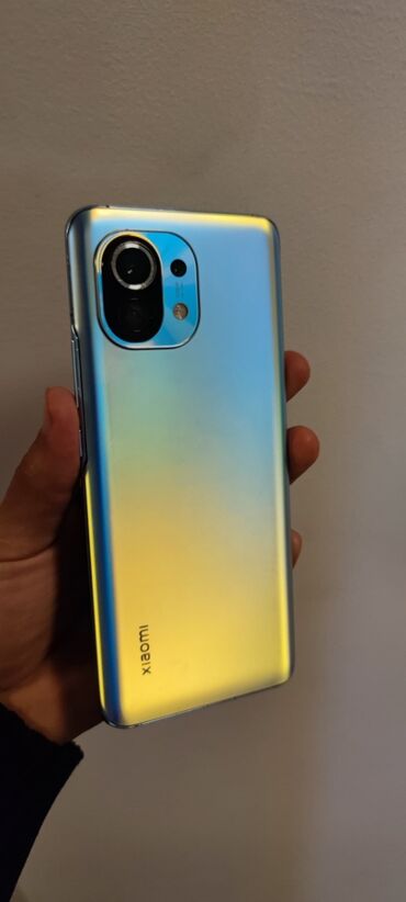 телефоны mi: Xiaomi, Mi 11, Б/у, 256 ГБ, цвет - Голубой, 2 SIM
