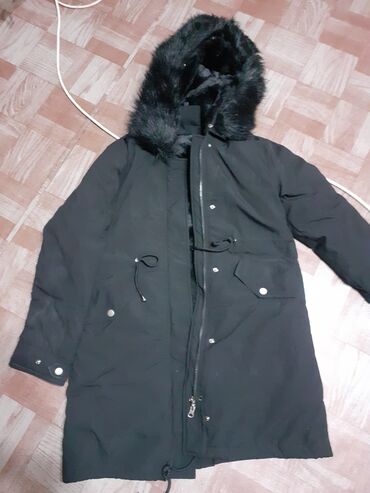 Пуховики и зимние куртки: Пуховик, По колено, Корея, Бесшовная модель, S (EU 36)
