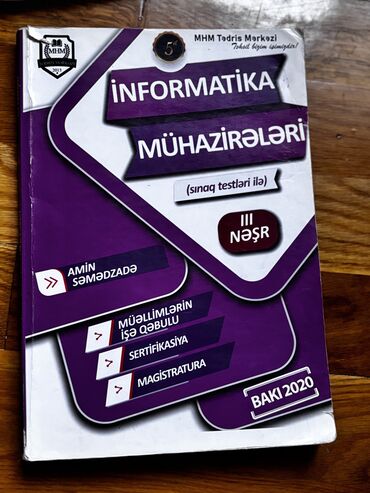 Testlər: İnformatika MHM muhazireler,sinaqlar,testler,abituriyent,sertifikasiya