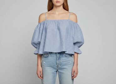 zara sukienka w kwiaty z bufiastymi rękawami: Zara, Women's blouse, size S