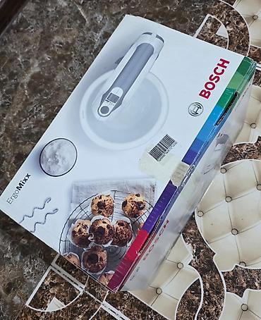 Digər məişət texnikası: Bosch ErgoMixx əl mikseri + döndürülən stend və qab (model: MFQ36460) — 2