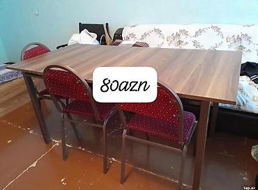 Masa və 6 ədəd stul dəsti Masa ve 6 eded stul satılır📍80azn✅Unvan