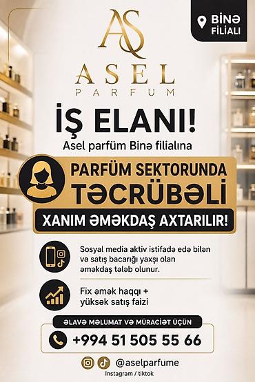 Satış: Satış məsləhətçisi tələb olunur, Yalnız qadınlar üçün, Aylıq ödəniş — 1