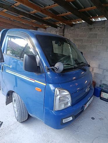 с кму: Hyundai Porter II, бортовой малотоннажный грузовик, синий. Кузов и — 1