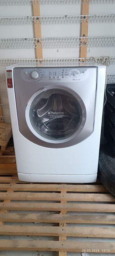 купить бу стиральную машину автомат: Стиральная машина Hotpoint Ariston, Б/у, Автомат, До 6 кг, Полноразмерная
