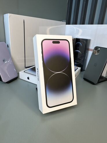 Apple iPhone: IPhone 14 Pro Max, Новый, 512 ГБ, Deep Purple, Зарядное устройство, Защитное стекло, Чехол, В рассрочку, 100 %