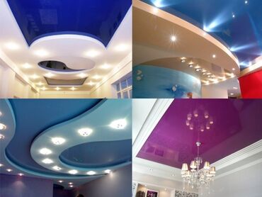 Натяжные потолки: Натяжные потолки Глянцевая, Матовые, 3D потолки Гарантия, Бесплатная консультация, Бесплатный замер