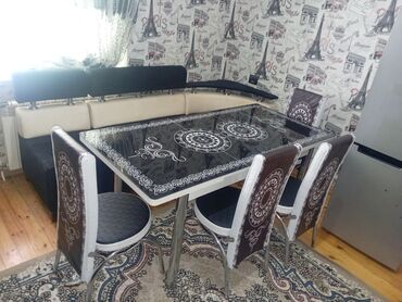 Masa və oturacaq dəstləri: Mətbəx üçün, Yeni, Açılan, Oval masa, 4 stul