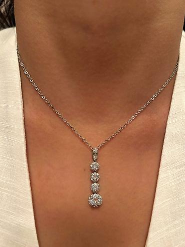 swarovski boyunbagi: Dəstə daxildir: Boyunbağı, Swarovski, Gümüş — 2