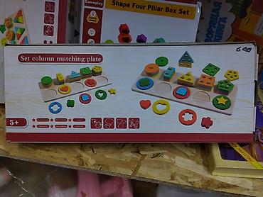 Оюнчуктар: Деревянный развивающий набор Set Column Matching Plate - Игровая — 1