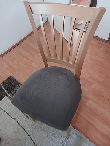 nameštaj m: Drvene trpezarijske stolice – set - Materijal: masivno drvo u svetlom — 1