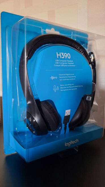 Флеш карты: Logitech H390 Black Qulaqlıq növü: Universal Mikrafon: Bəli Kabel