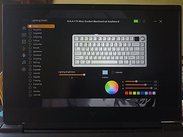 kompüter manitor: Yeni AULA F75 Max Gasket Mechanical Keyboard - Kompakt 75% layout – — 5