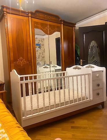 tehmine mebel: Oğlan və qız üçün, İşlənmiş, Çarpayı, Bazasız, Matras ilə, Siyirməli — 1