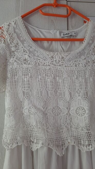 negliže haljina: M (EU 38), color - White, Other style, Short sleeves