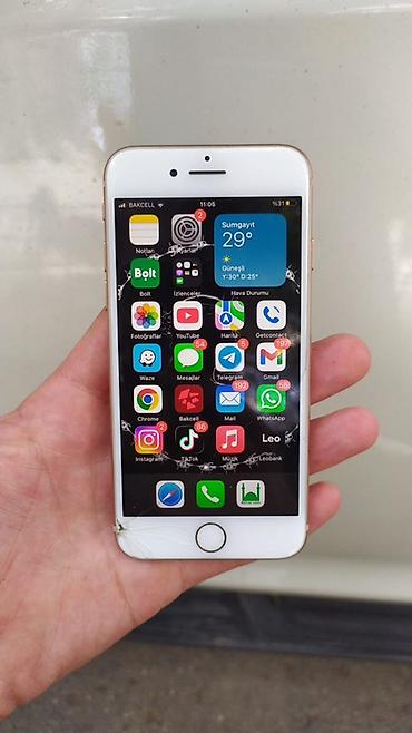 j 7: Elan: Smartfonlar dəsti və işlək iPhone - iPhone 8, Gold (4.7" Retina — 4