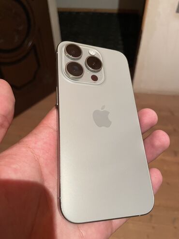 kofe aparati qiymeti: IPhone 15 Pro, 128 GB, Natural Titanium, Zəmanət, Simsiz şarj, Face ID