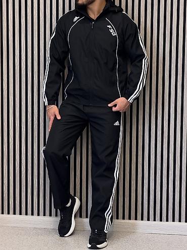 Kişi geyimləri: İdman dəsti, Adidas, Standart, rəng - Qara — 2