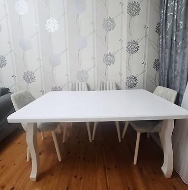 hamam kranti: Qonaq otağı üçün, İşlənmiş, Açılan, Dördbucaq masa, 6 stul — 1