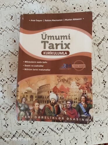Digər kitablar və jurnallar: Abituriyentlər üçün RM Anar İsayev Ümumi Tarix dərs kitabı satılır
