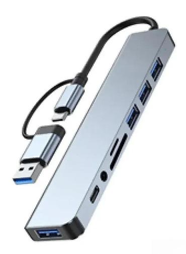 Doking stanice: USB-C/USB 3.0 multiport hub – 6-u-1 Kompaktan aluminijumski hub koji — 3