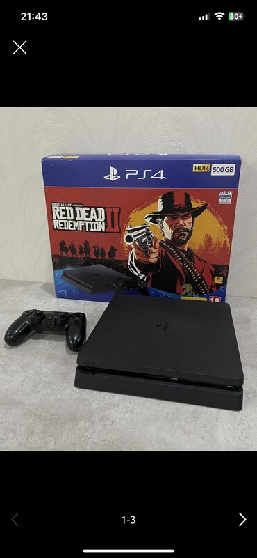 PS4 (Sony PlayStation 4): PlayStation 4 slim, 512 gb . все кабели имеются (HDMI для зарядки и