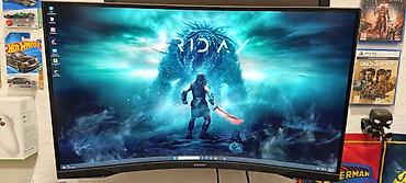 samsung monitör: Samsung qövsvari oyun monitoru - Ekran: təxminən 32–34 düym qövsvari — 1