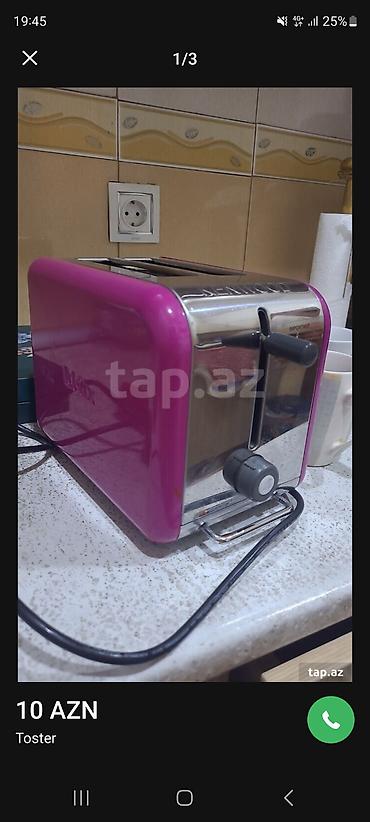 toster aparati: Mətbəx üçün elektrikli tost aparat - Tip: 2 dilimli tost aparatı - — 1