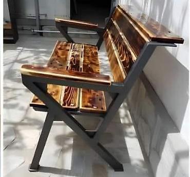кон: Скамейка Металл, Со спинкой, Без крыши — 2