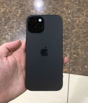 Apple iPhone: IPhone 15, Б/у, 128 ГБ, Black Titanium, Защитное стекло, Кабель, Коробка, 100 %