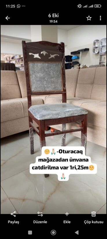 ikinci el iran qaz peci: Mətbəx üçün, Qatlanmayan, rəng - Boz Stul