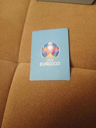 İncəsənət və kolleksiyalar: UEFA EURO 2021 kolleksiya kartı - Ön üzündə UEFA EURO 2021 loqosu və — 1