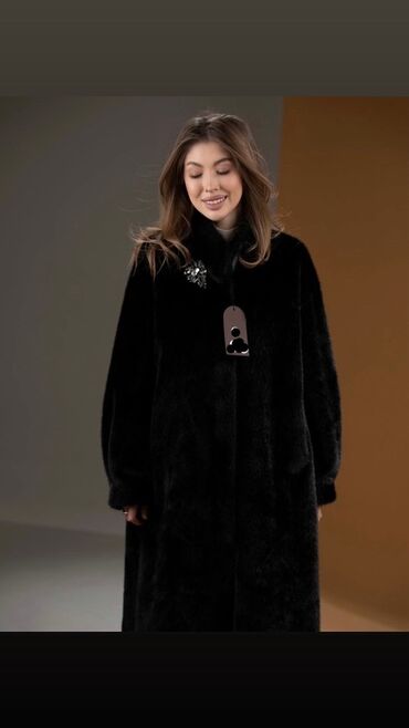 длинные женские кофты: Эко шуба, размер стандарт Qadınlar üçün uzun qara paltok/şuba. -