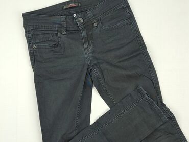 czarne spodnie jeansy: Jeansy damskie, XS