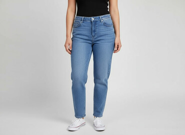 spodnie damskie mom jeans: Jeansy damskie, rozmiar XL